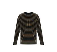 SAMSOE SAMSOE striped long-sleeved T-shirt - Brown S-M-XL