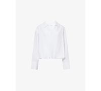 Samsoe Samsoe Womens Samsoe Samsoe Sadaphne Open-Neck Woven Shirt White S