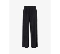 Samsoe Womens Black Uma Wide-leg High-rise Stretch-recycled Polyester Trousers S