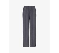 Samsoe Womens Gray Pinstripe Uma Wide-leg High-rise Stretch-recycled Polyester Trousers Xs