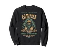 Samson Barbershop Funny Christian Sweatshirt