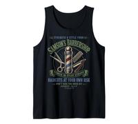 Samson Barbershop Funny Christian Tank Top