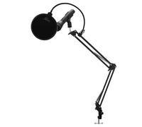 SAMSON Q2U Black Handheld Dynamic USB Microphone with Knox Boom Arm and Pop Filter