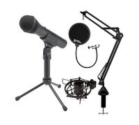Samson Q2U Handheld Dynamic XLR/USB Microphone with Knox Gear Boom Arm, Shock Mount, Pop Filter Bundle