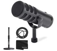 Samson Microphone Q9U – XLR/USB Dynamic Broadcast with Stand, Cable & Cleaning Cloth