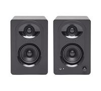 Samson SAM30 3-Inch Powered Studio Monitors Pair Featuring Polypropylene Woofer and 3/4-inch Silk-Dome Tweeter in MDF with Textured Vinyl Covering (Black)