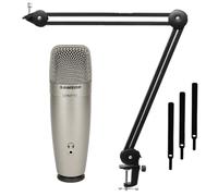 Samson USB Condenser Microphone C01U Pro with Keepdrum Articulated Arm