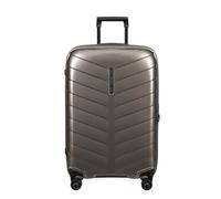 Samsonite Attrix Spinner Check-in Suitcase, 69 cm | Brown, hardside suitcase, 69H x 46W x 27D cm, 73 L, 2.7 kg, with TSA lock and made with Roxkin material