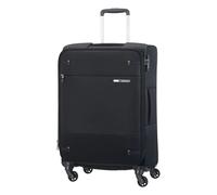 Samsonite Base Boost Spinner Check-in Suitcase, 66 cm | Black, expandable softside suitcase, 66H x 44W x 28D cm, 67.5 L, 2.7 kg, with TSA lock and smooth-rolling spinner wheels