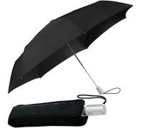 SAMSONITE Black Compact Folding Umbrella Taschenschirm Alu Unisex