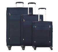 Samsonite Citybeat 4 wheels Suitcase set 3-piece with expansion pleat blue