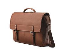 Samsonite Classic Leather Flapover, Cognac, One Size, Classic Leather Flapover