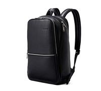 Samsonite Classic Leather Slim Backpack, Black, One Size, Classic Leather Slim Backpack
