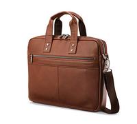 Samsonite Classic Leather Slim Brief, Cognac, Slim Brief