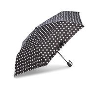 Samsonite Compact Auto Open/Close Umbrella One Size Black/White Swirl Dot