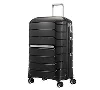 Samsonite Flux Spinner Check-in Suitcase, 68 cm | Black, expandable hardside suitcase, 75/85 L, with smooth-rolling spinner wheels and U-shaped zip divider with pocket
