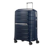 Samsonite Flux Spinner Check-in Suitcase, 68 cm | Navy Blue, expandable hardside suitcase, 75/85 L, with smooth-rolling spinner wheels and U-shaped zip divider with pocket