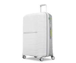 Samsonite Freeform Hardside Expandable with Double Spinner Wheels, Checked-Large 28-Inch, White/Grey, Freeform Hardside Expandable with Double Spinner Wheels, Checked-Large 28-inch
