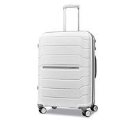 Samsonite Freeform Hardside Expandable with Double Spinner Wheels, White, Checked-Medium 24-Inch