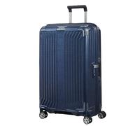 Samsonite Lite-Box - Premium Hardshell Suitcase Medium 69 cm, Spinner with 4 Wheels, Lightweight, TSA Lock, 75L - 2.80 KG - Blue (Deep Blue)