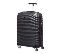 Samsonite Lite-Shock Spinner Cabin Suitcase, 55 cm | Black, hardside suitcase, 55H x 40W x 20D cm, 36 L, 1.7 kg, with Curv material and shock-absorbing shell