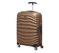 Samsonite Lite-Shock Spinner Cabin Suitcase, 55 cm | Sand, hardside suitcase, 55H x 40W x 20D cm, 36 L, 1.7 kg, with Curv material and shock-absorbing shell