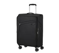 Samsonite Litebeam Spinner Check-in Suitcase, 66 cm | Black, expandable softside suitcase, 66H x 43W x 26D cm, 67/73 L, 2.4 kg, with TSA lock