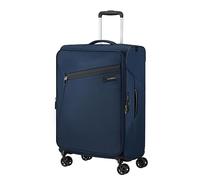 Samsonite Litebeam Spinner Check-in Suitcase, 66 cm | Midnight Blue, expandable softside suitcase, 66H x 43W x 26D cm, 67/73 L, 2.4 kg, with TSA lock