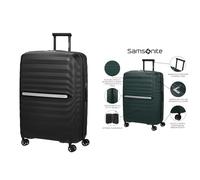 Samsonite Neo Flux 2-Piece Luggage Set - Cabin Spinner Slim (55cm), 39/45 L & Large Spinner (75cm), 109/121 L, Expandable, Black