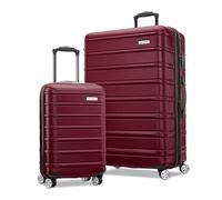Samsonite Omni 2 Hard Shell Suitcase Expandable Luggage with 360 Degree Wheels, Nature Merlot, 2-Piece Set (Carry-on/Large), Omni 2 Hardside Expandable Luggage with Spinning Reels