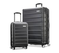 Samsonite Omni 2 Hardside Expandable Luggage with Spinner Wheels 2-Piece Set (Carry-on/Large), Midnight Black, 2-Piece Set (19/28), Omni 2 Hardside Expandable Luggage with Spinner Wheels