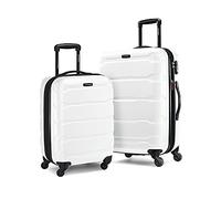 Samsonite Omni PC Hardside Expandable Luggage with Spinner Wheels, White, 2-Piece Set (20/24)