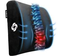 Samsonite, Premium Plush Lumbar Support Pillow for Chair - Elevates Lower Back Comfort Zone - 100% Pure Memory Foam - Perfect for Car or Office - Fits Most Seats - Breathable Mesh - Washable Cover