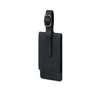 Samsonite TA Revolution - Leather Luggage tag, tag for suitcases and Bags, 100% Grained Full-Grain Cowhide Leather, Black