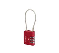 Samsonite TA Revolution - TSA Cable Lock with 3-Digit Combination, Secure Luggage Lock for suitcases & Bags, Red