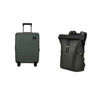 Samsonite Travel Set - Intuo Cabin Luggage 55cm Green (Olive Green) & Paradiver Light Laptop Backpack 17.3" Green (Jungle Green)