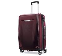 Samsonite Winfield 3 DLX Hard Shell Luggage with Swivel Wheels, Burgundy, Checked-Medium 25-Inch, Winfield 3 DLX Hardside Expandable Luggage with Swivel Wheels