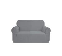 SAMSTEX Stylish Sofa Cover Stretch 1-Piece Sofa Slipcovers High Stretch Sofa Covers 2 Seater Thick Soft Loveseat Sofa Protector Machine Washable Non Slip Couch Covers (2 Seater, Light Grey)