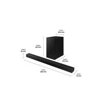 Samsung 2.1 Channel tv Soundbar & Wired Subwoofer - Black Christmas Gift Idea