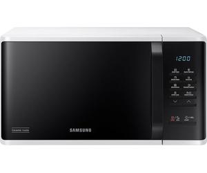 Samsung 23L Solo Microwave, Triple Distribution System, 800W, White & Black - MS23K3513AW/EU