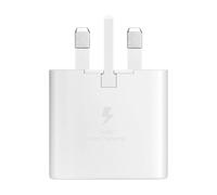 SAMSUNG 25W PD ADAPTER PLUG USB-C UK FAST WALL CHARGER - WHITE - EP-TA800XWEGGB