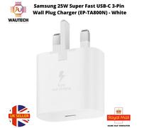 Samsung 25W Super Fast Charge USB-C 3-Pin Wall Plug Charger (EP-TA800N) -White