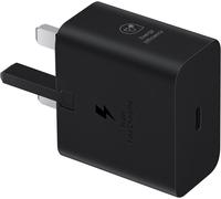 Original Samsung 25W USB C UK Mains Charger with USB C to C Cable Black
