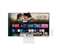 Samsung 32" M80D UHD White Smart Monitor 32-inch UHD 4K smart monitor with integrated apps, USB-C connectivity and slim design, ideal for professional