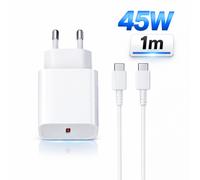 Samsung 45W USB C Mains Charger with 5 Amp Type C Cable Black EU Plug