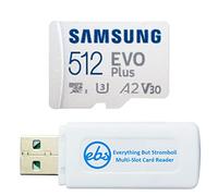 Samsung 512GB EVO Plus MicroSD Memory Card for Drone Works with Mavic 3 Pro, Air 3, Air 3s, Mavic 3, Mavic Pro Platinum (MB-MC512SA) Bundle with 1 Everything But Stromboli SD & MicroSDXC Card Reader