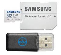 Samsung 512GB MicroSDXC Evo Plus Card, Compatible with DJI Flip Drone and O4 Air Pro FPV (MB-MC512SA) Class 10 U3 A2 V30 Bundle with Everything But Stromboli Card Reader