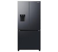 Samsung 82cm Wide French Style Fridge Freezer With Ice & Water Non Plumbed RF50C532EB1/EU Black Steel