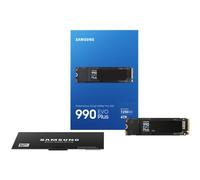 Samsung 990 Evo PLUS 4TB PCIe 4.0 / 5.0 Hybrid NVMe SSD M.2 2280 - MZ-V9S4T0BW - Read 7250MB/s, Write 6300MB/s