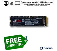 SAMSUNG 990 PRO 1TB 2TB 4TB Heatsink Gen4 NVMe SSD 7,450MB/s TLC Laptop PC PS5